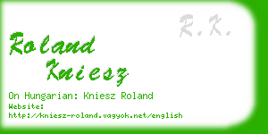 roland kniesz business card